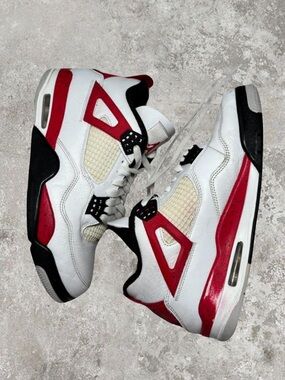Nike Air Jordan 4 Red Cement Black White Shoes DH6927-161